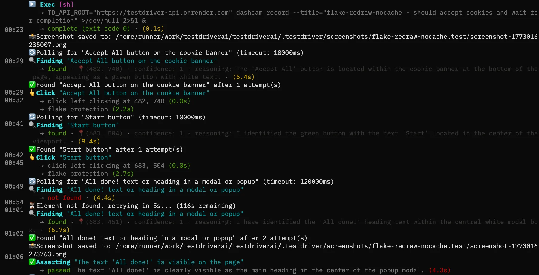 Test logs viewer